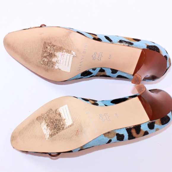 Gianni Bini Leopard Print Heels Size (6) - Picture 2 of 8
